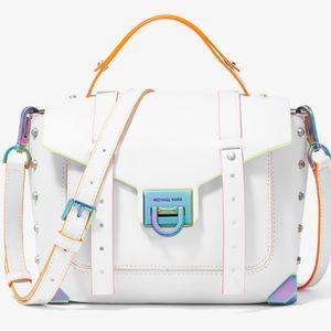 Michael kors Manhattan white purse NWT rainbow